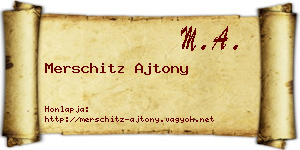 Merschitz Ajtony névjegykártya